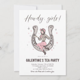Convite para Festa do Chá da Galentine