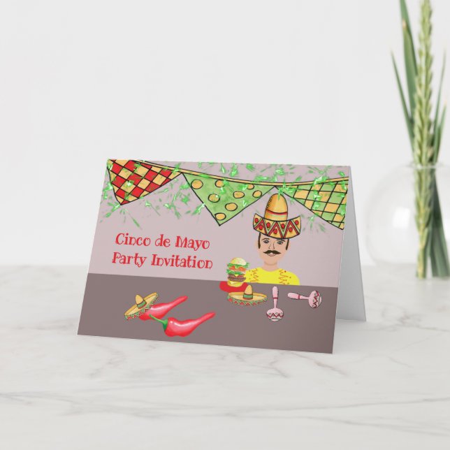 Convite para Festa do Cinco de Mayo (Frente)