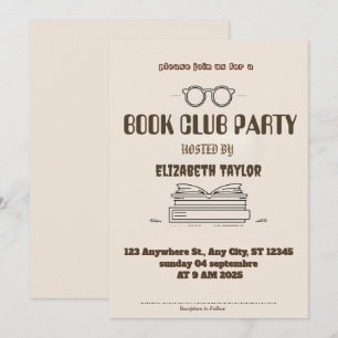 Convite para Festa do Clube do Livro – Noite Aconc