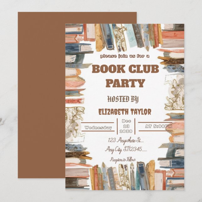 Convite para Festa do Clube do Livro – Noite de Le (Frente/Verso)