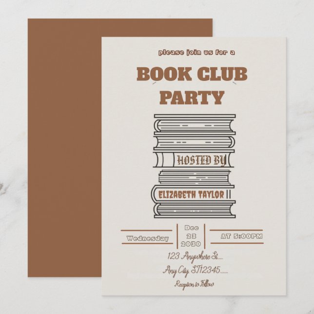 Convite para Festa do Clube do Livro – Noite de Le (Frente/Verso)