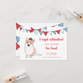 Convite para festa do corgi real (pequeno)