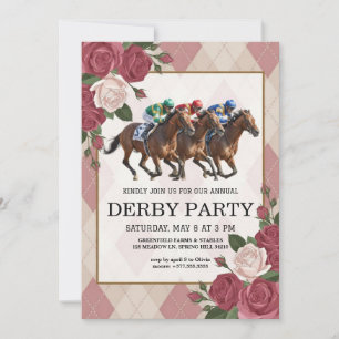 Convite para Festa do Derby de Corrida de Cavalos