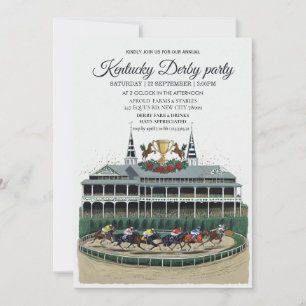 Convite para Festa do Derby de Kentucky Churchill 