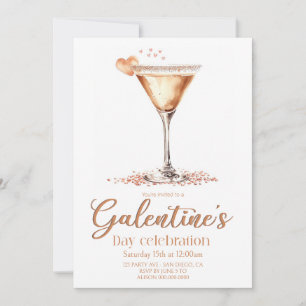 Convite para festa do Dia de Galentine's