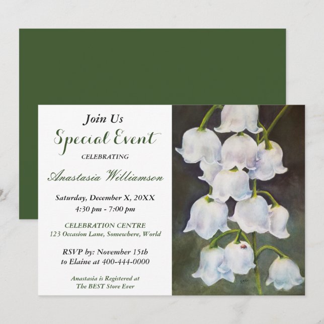 CONVITE PARA FESTA DO LÍRIO DO VALE BRANCO (Frente/Verso)