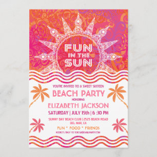 Convite para Festa do Sol de Verão