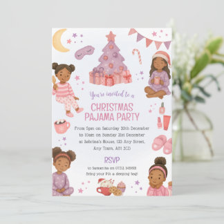 Convite para Festa do Sono de Natal das Meninas Ne