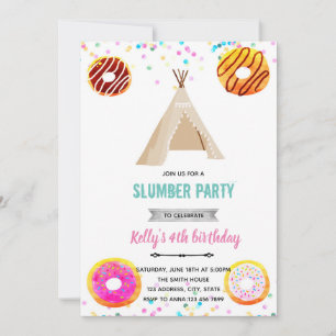 convite para festa do sono do Donut