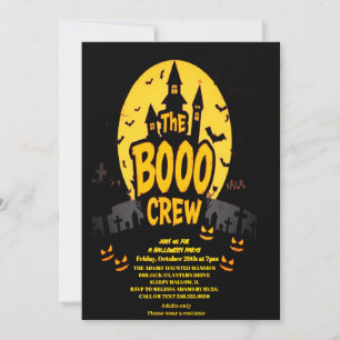 Convite para festa do TF Boo Crew Halloween
