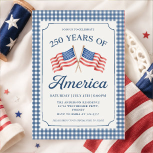 Convite para Festa dos 250 Anos da América