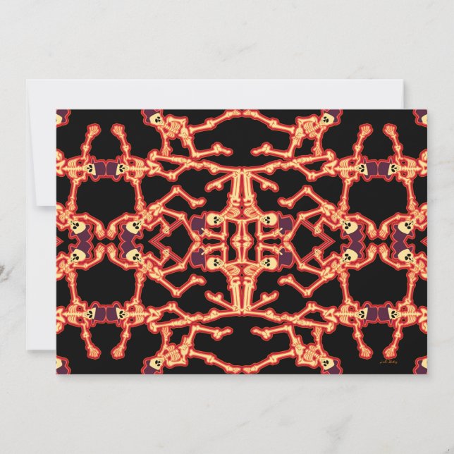 Convite para Festa dos Esqueletos Dançantes (Frente)