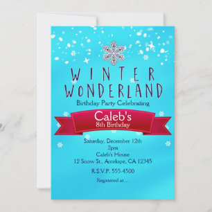 CONVITE PARA FESTA FITA VERMELHA WINTER WONDERLAND