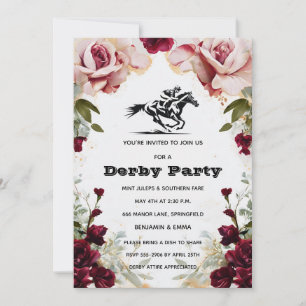 Convite para Festa Floral do Kentucky Derby - Corr