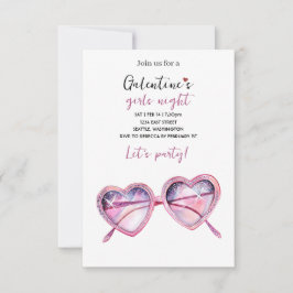 Convite para Festa Galentines | Óculos de Sol em F