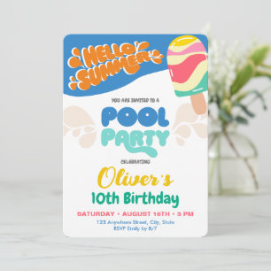 Convite para Festa na Piscina