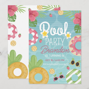 Convite para Festa na Piscina, Convite de Aniversá