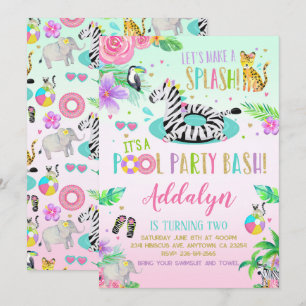 Convite para Festa na Piscina da Selva