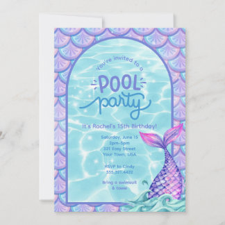 Convite para Festa na Piscina da Sereia