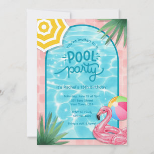 Convite para Festa na Piscina de Palm Springs