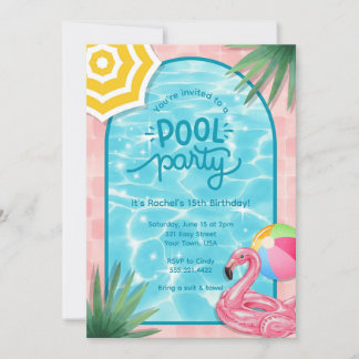 Convite para Festa na Piscina de Palm Springs