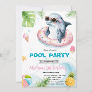 convite para festa na piscina dos golfinhos
