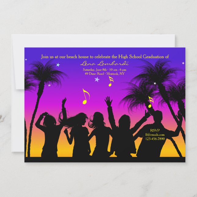 Convite para Festa na Praia (Frente)
