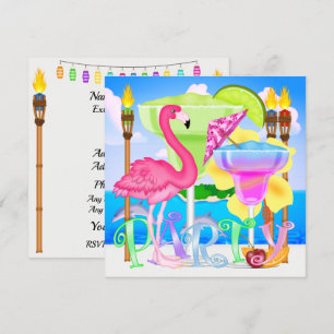 Convite para Festa na Praia do Paraíso / Luau