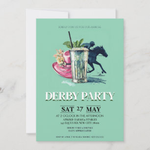 Convite para Festa no Derby de Kentucky Menta Jule