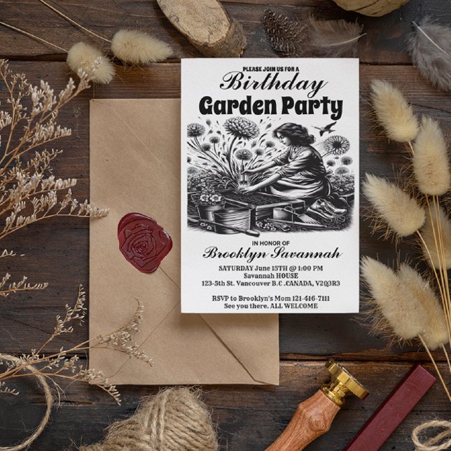Convite para Festa no Jardim da Mão Gentil dos Jar (Criador carregado)