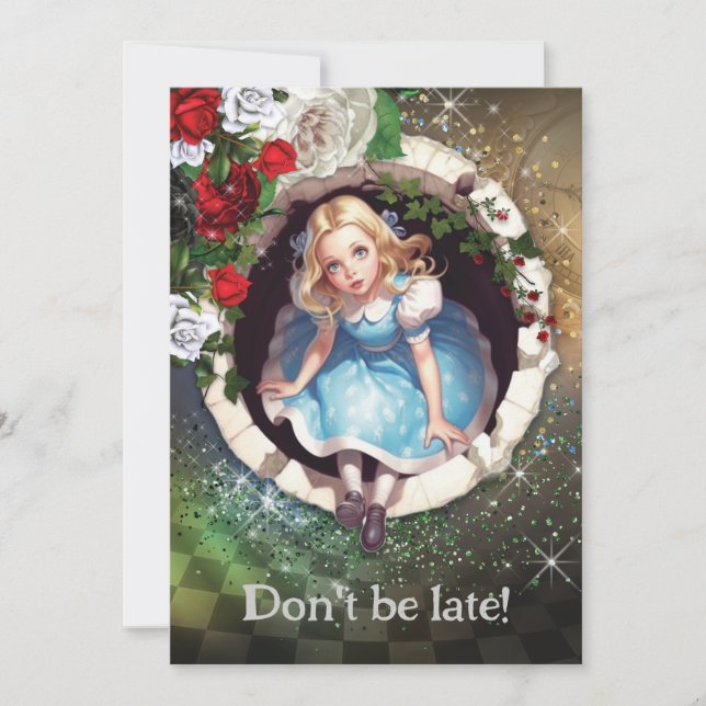 Convite para Festa no Jardim do País das Maravilha (Frente)