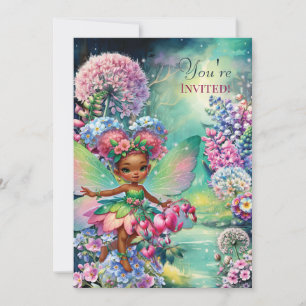 Convite para Festa no País das Fadas das Flores