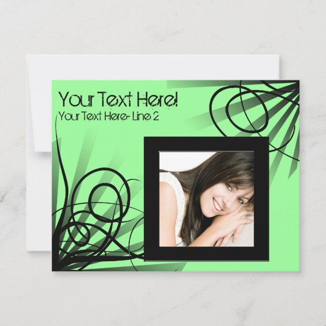 Convite para Festa Redemoinho Verde Quente (Frente)