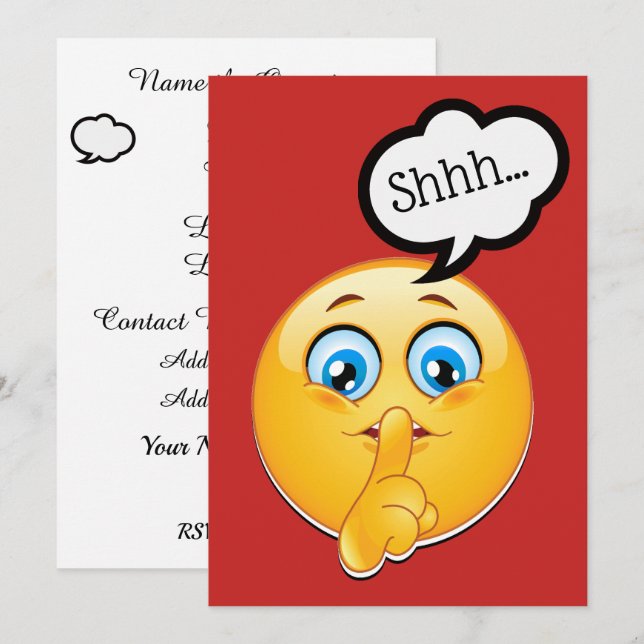 Convite para Festa Surpresa / Chuveirinho (Frente/Verso)