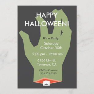 Convite para Festa Zombie Halloween