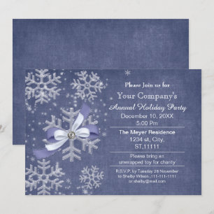convite para festas corporativas com neve azul