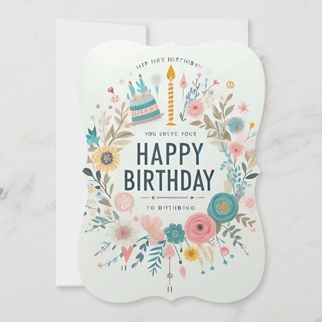 Convite para Festas de aniversário Artísticas - Fl (Frente)