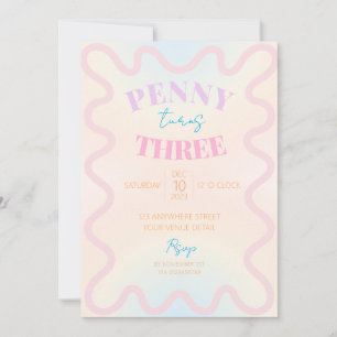 Convite para Festas de aniversario de meninas de C