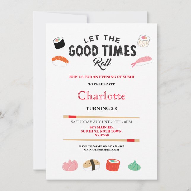 Convite para Festas de aniversário Japonês para Al (Frente)