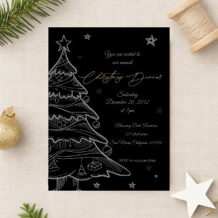 Convite para Festas de Férias de Árvore de Natal P