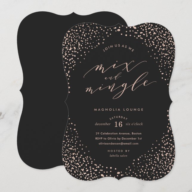 Convite para Festas de Férias de Neve (Frente/Verso)