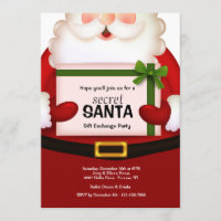 Convite para Festas de Férias de Papais noeis Secr