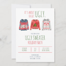 Convite para Festas de Férias de Sweater Feio
