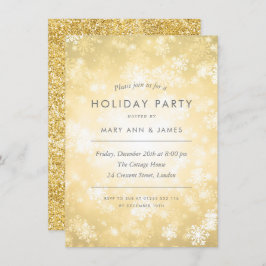 Convite para Festas de Férias Douradas Modernas