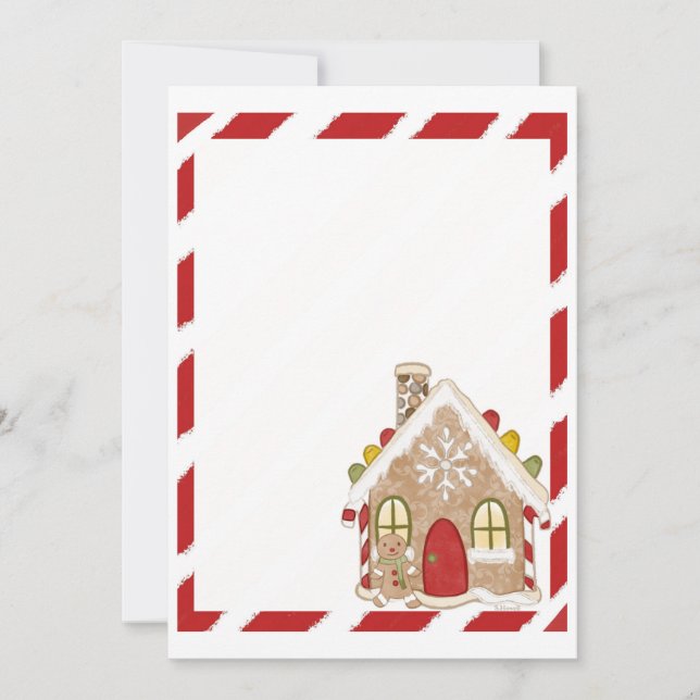 Convite para Festas de Férias em Casas de Gingerpã (Frente)