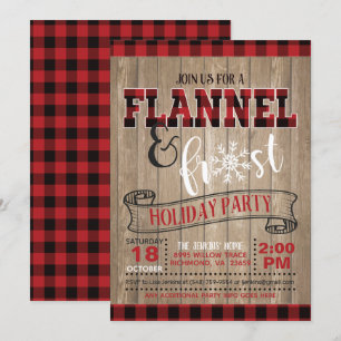 Convite para Festas de Férias Flannel e Frost - W
