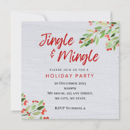 Convite para Festas de Férias Jingle & Mingle
