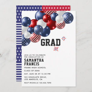 Convite para Festas de formatura de Balões dos EUA