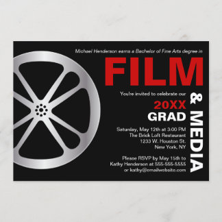 Convite para Festas de formatura de Filmes e Mídia