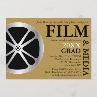 Convite para Festas de formatura de Filmes e Mídia